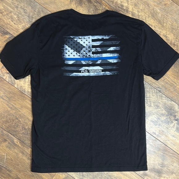 FLO GROWN Blue Line Men's T-Shirt, Size XL - Picture 5 of 6